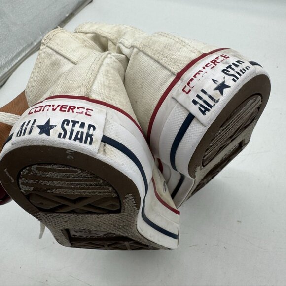 Vintage Converse Chuck Taylor All Star High-Top Sneakers Size 9.5 Beige Canvas - Picture 13 of 14